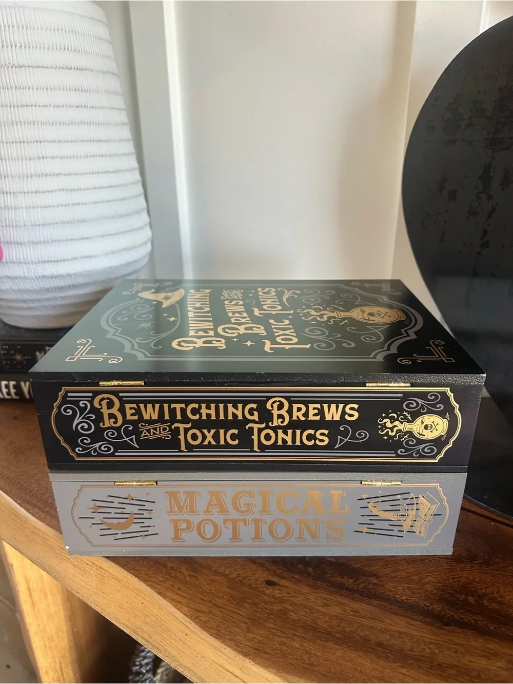 Target Bullseye Bewitching Brews and Toxic Tonics Decorative Book Box - Black